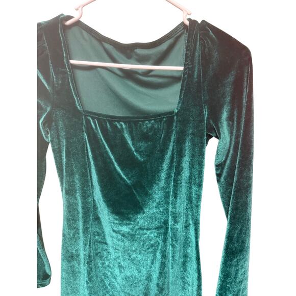 Women's Sexy Bodycon Long Sleeve Velvet Elegant Mini S - Picture 3 of 4